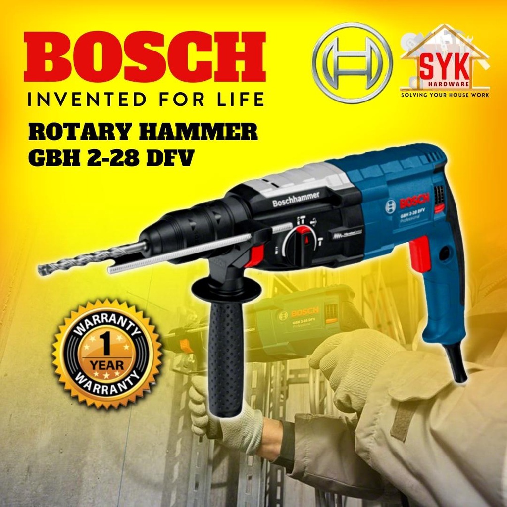 SYK BOSCH GBH 2-28 DFV GBH2-28DFV Electric Rotary Hammer Drill Power Tools Heavy Duty - 06112672L1