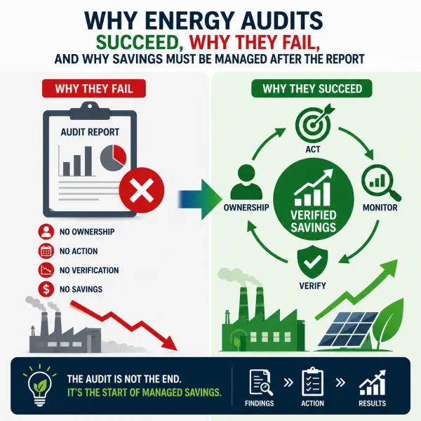 Why Energy Audits Succeed or Fail: From Report Findings to Verified Savings