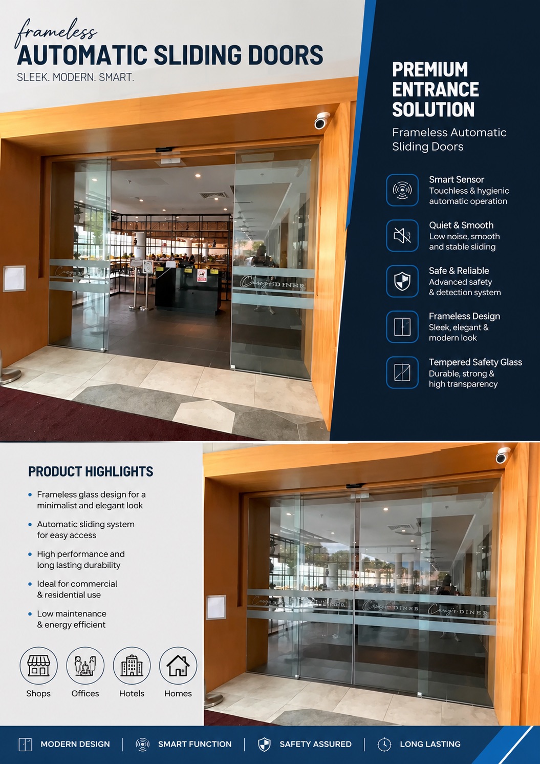 Frameless Automatic Door