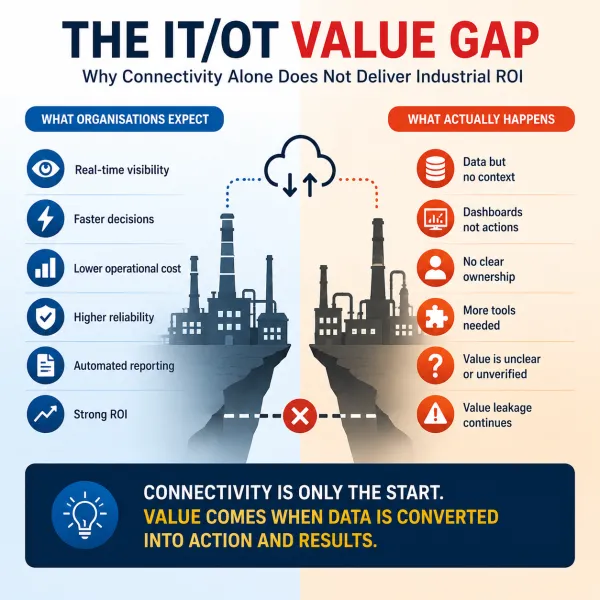 The IT/OT Value Gap: Why Connectivity Alone Does Not Deliver Industrial ROI - Part 2 of 3