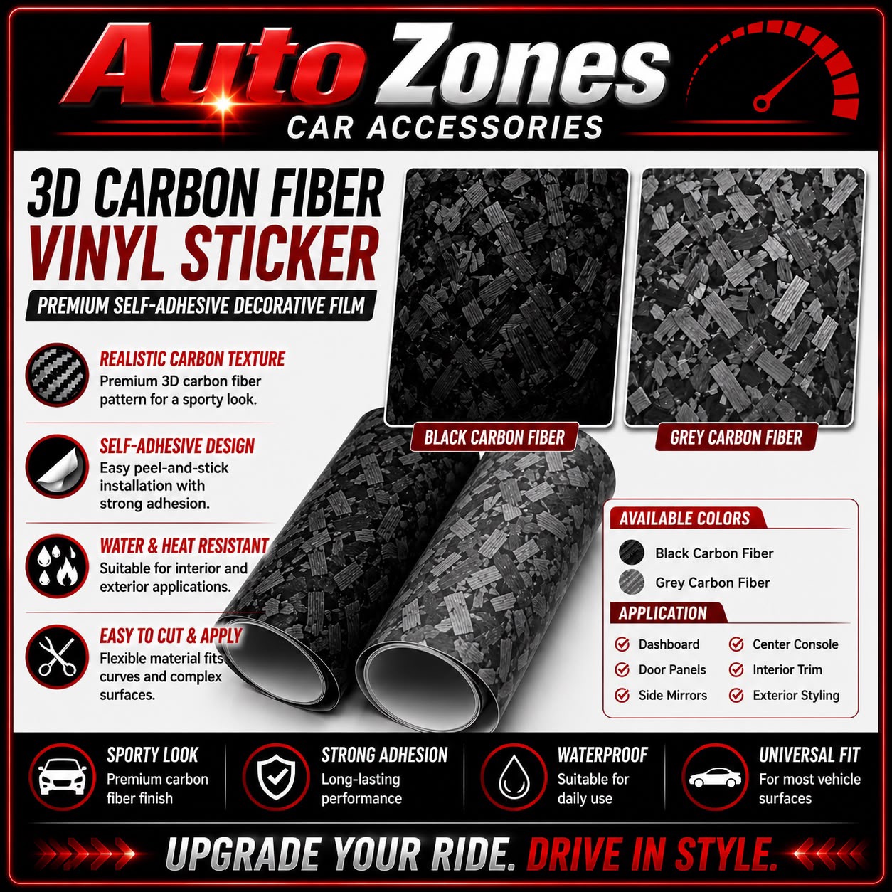 Premium Car Window Tint Sticker | UV Protection Automotive Tinted Window Film | Heat Rejection, Privacy & Scratch Resistant Window Tint for Cars