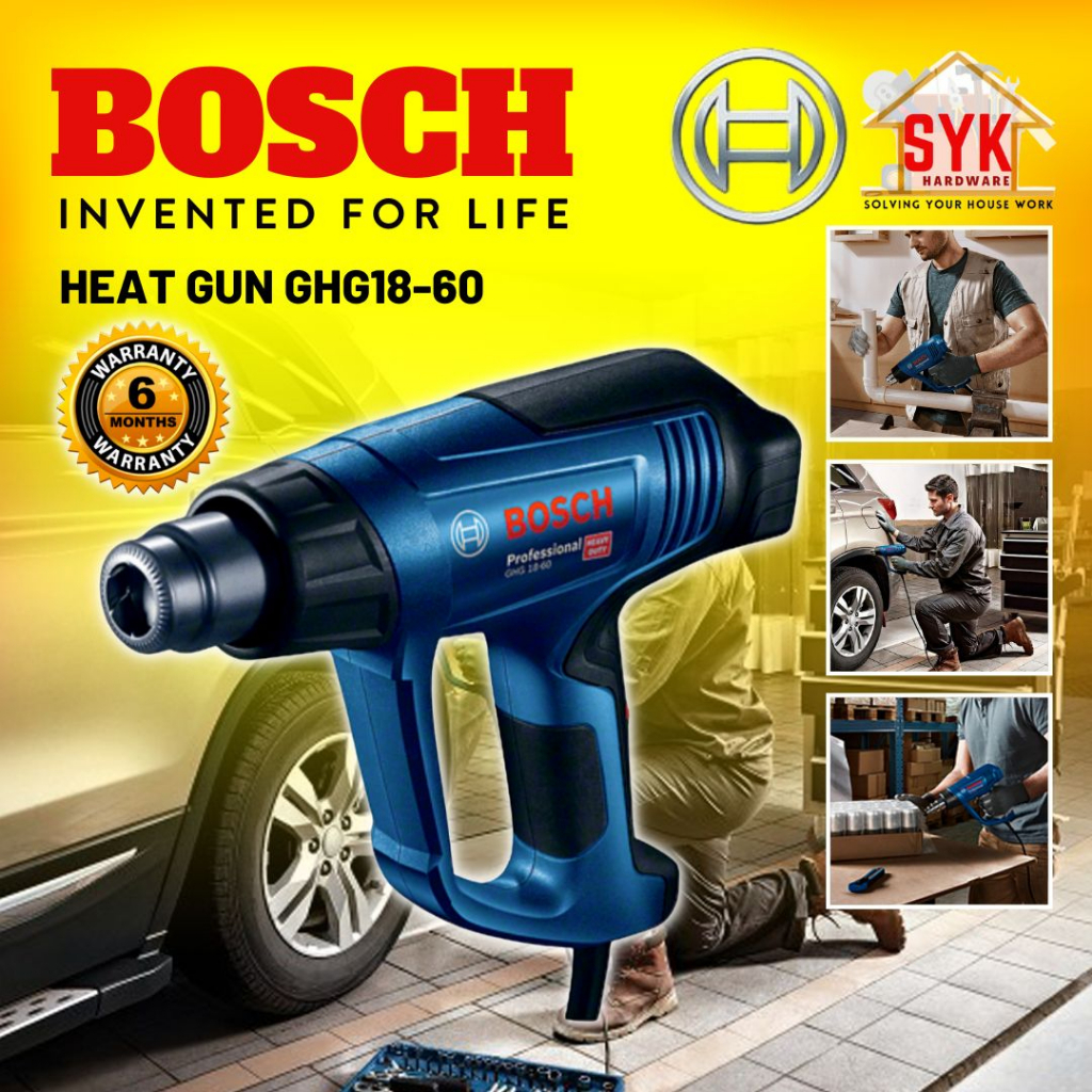 SYK BOSCH GHG 18-60 GHG18-60 Heat Gun Blower Hot Gun Blower Hot Air Gun Blower Hot Glue Gun Pistol Gam Panas-06012A61L0