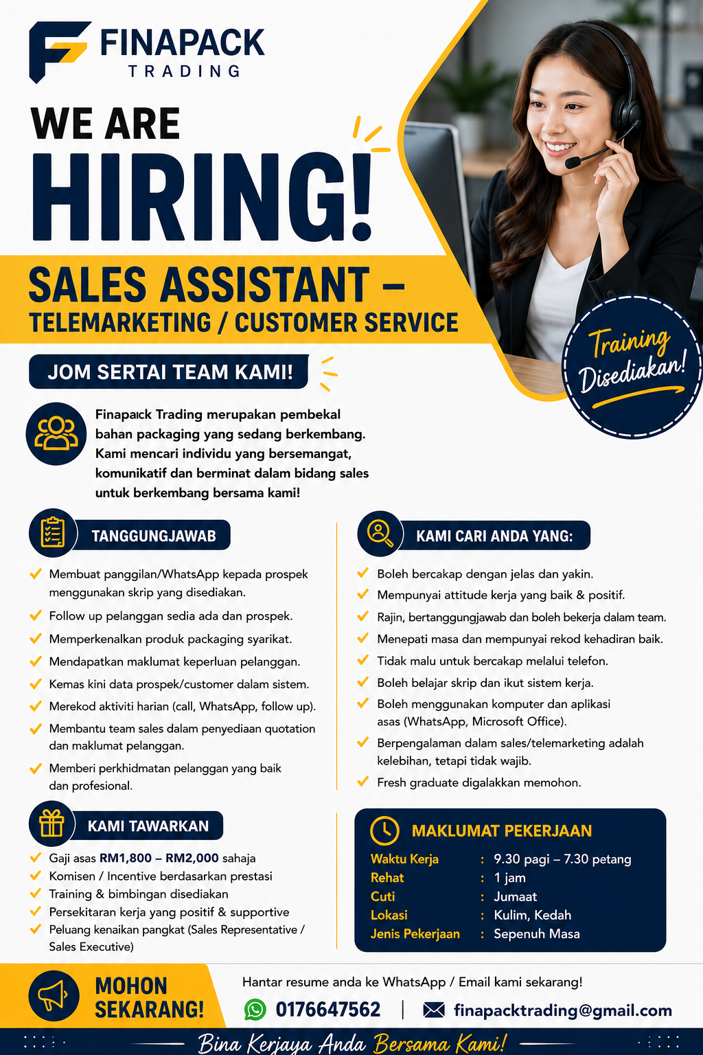 OPENING JOB VACANCY