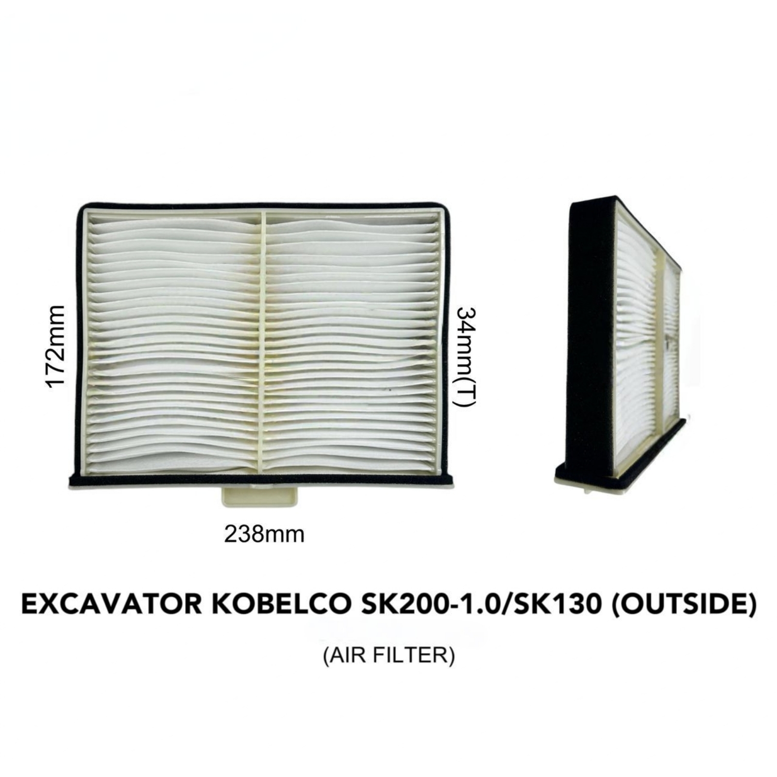 AIR FILTER KOBELCO EXCAVATOR SK200-1.0/SK130 (OUTSIDE)