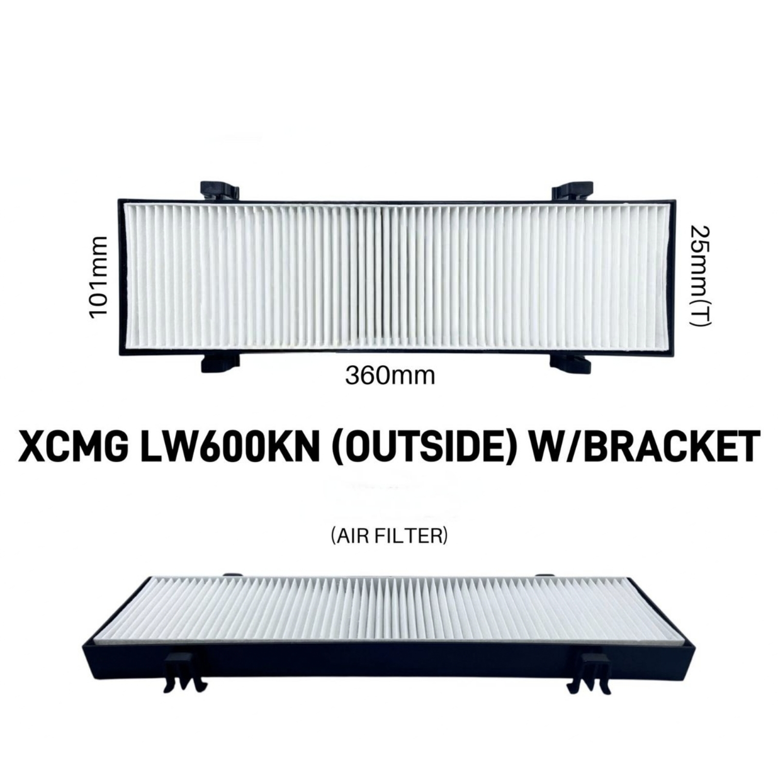 AIR FILTER XCMG LW600KN (OUTSIDE) W/BRACKET