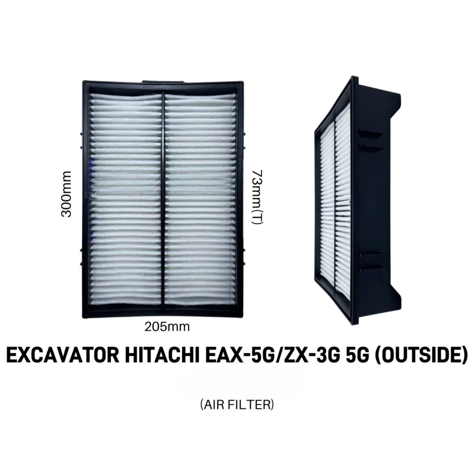 AIR FILTER HITACHI EXCAVATOR EAX-5G/ZX-3G 5G(OUTSIDE)