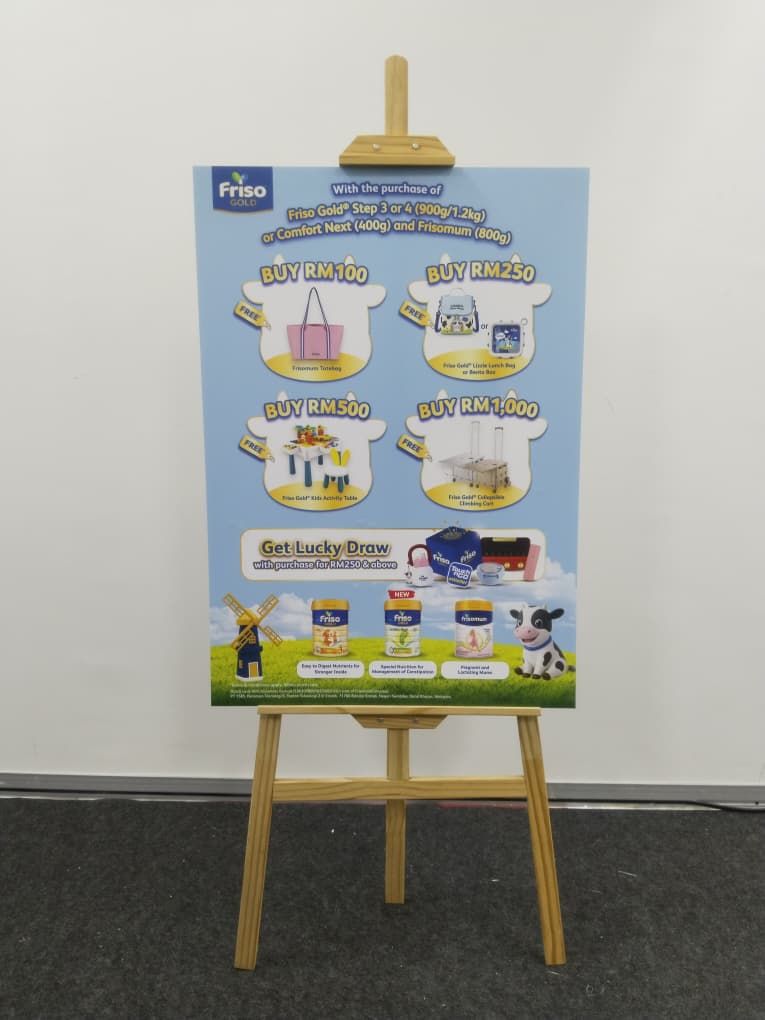 Print Wooden Easel Stand For Event Promotion At Negeri Sembilan | Event Display | Poster Stand | Grand Opening Setup | Promotion board