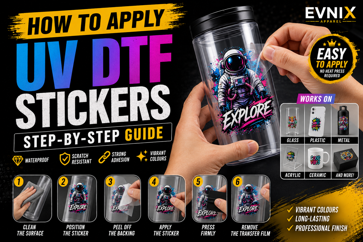 How to Apply UV DTF Stickers: Complete Step-by-Step Guide (2026)