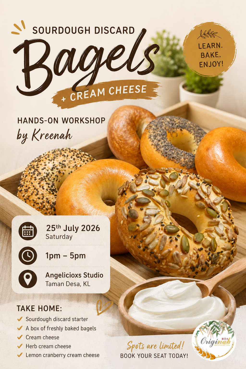 Sourdough Bagels & Cream Cheese Workshop