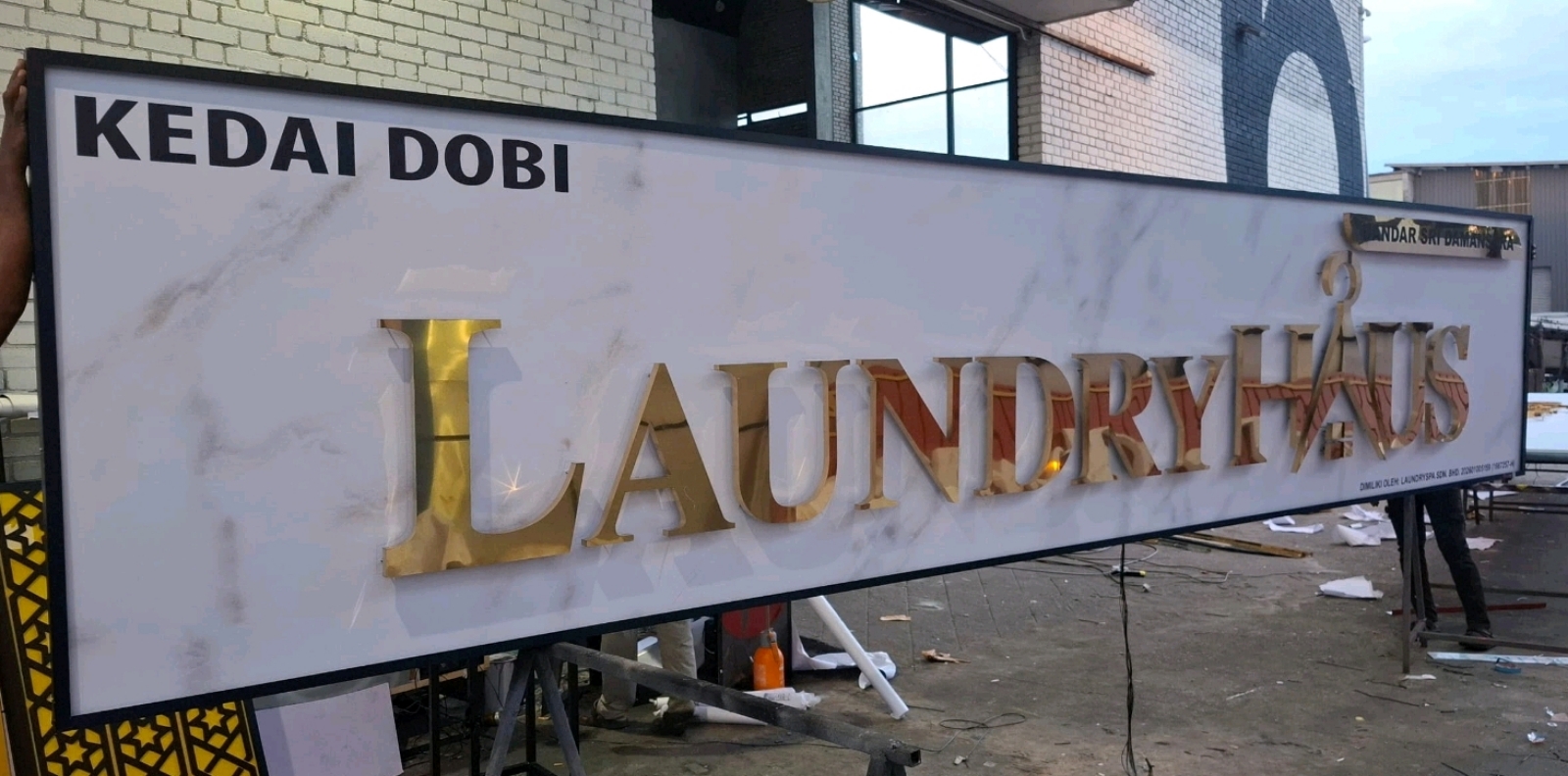 BEST SELLING 3D LED STAINLESS STEEL BACKLIT KEDAI DOBI SIGNBOARD EXPERT BUILDER IN CHERAS & KAJANG