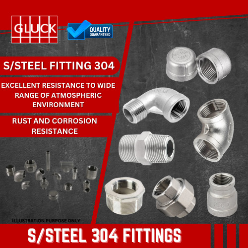 Stainless Steel 304 Fittings S/S ELBOW, SOCKET, NIPPLE, TEE