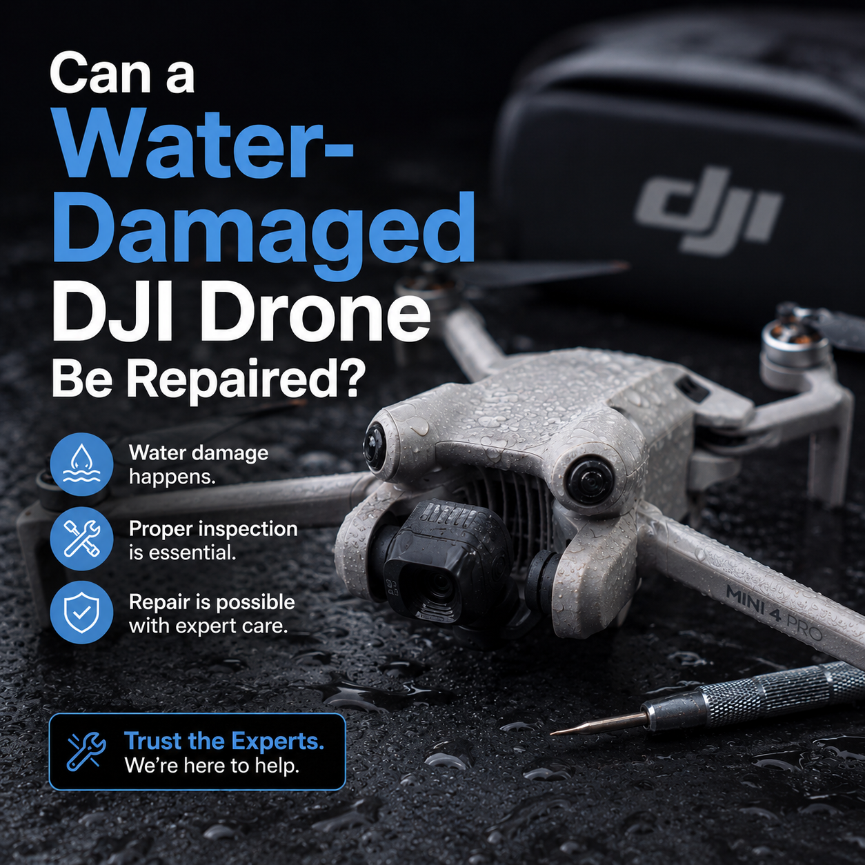 Can a Water-Damaged DJI Drone Be Repaired?