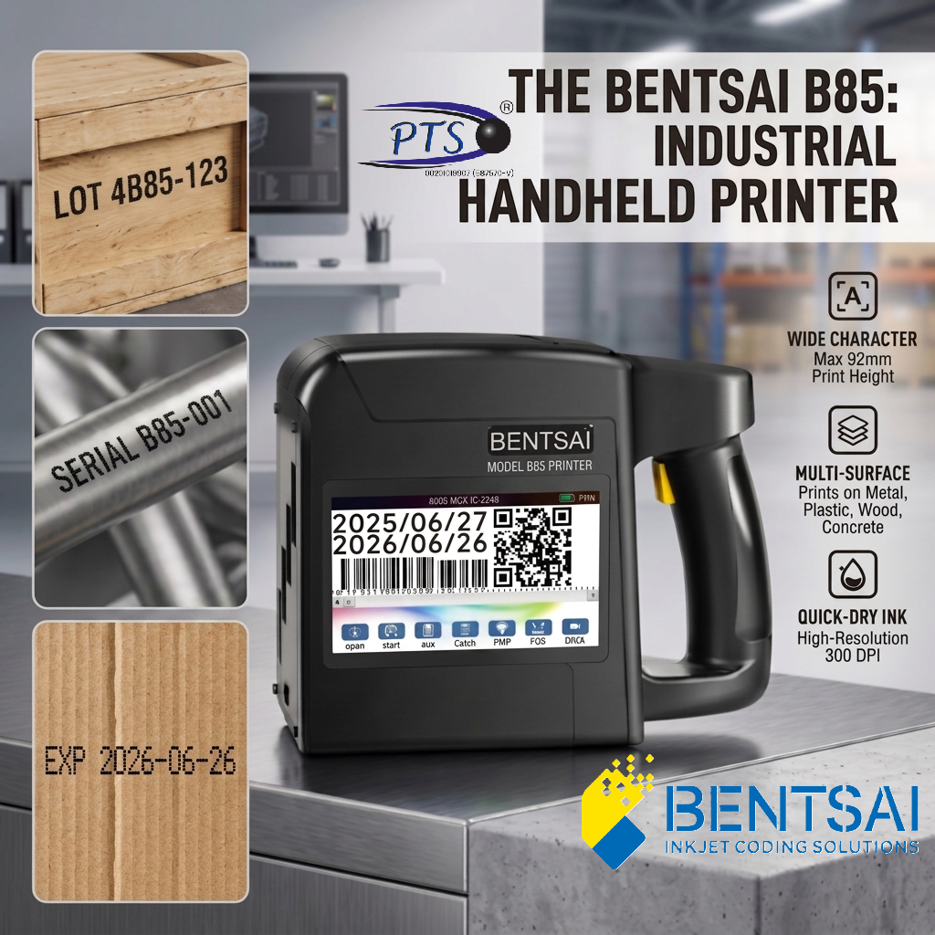 Tingkatkan Kecekapan Pengekodan Anda dengan Bentsai B85: Pencetak Mudah Alih Aksara Besar 92mm Terbaik di Malaysia & Singapura