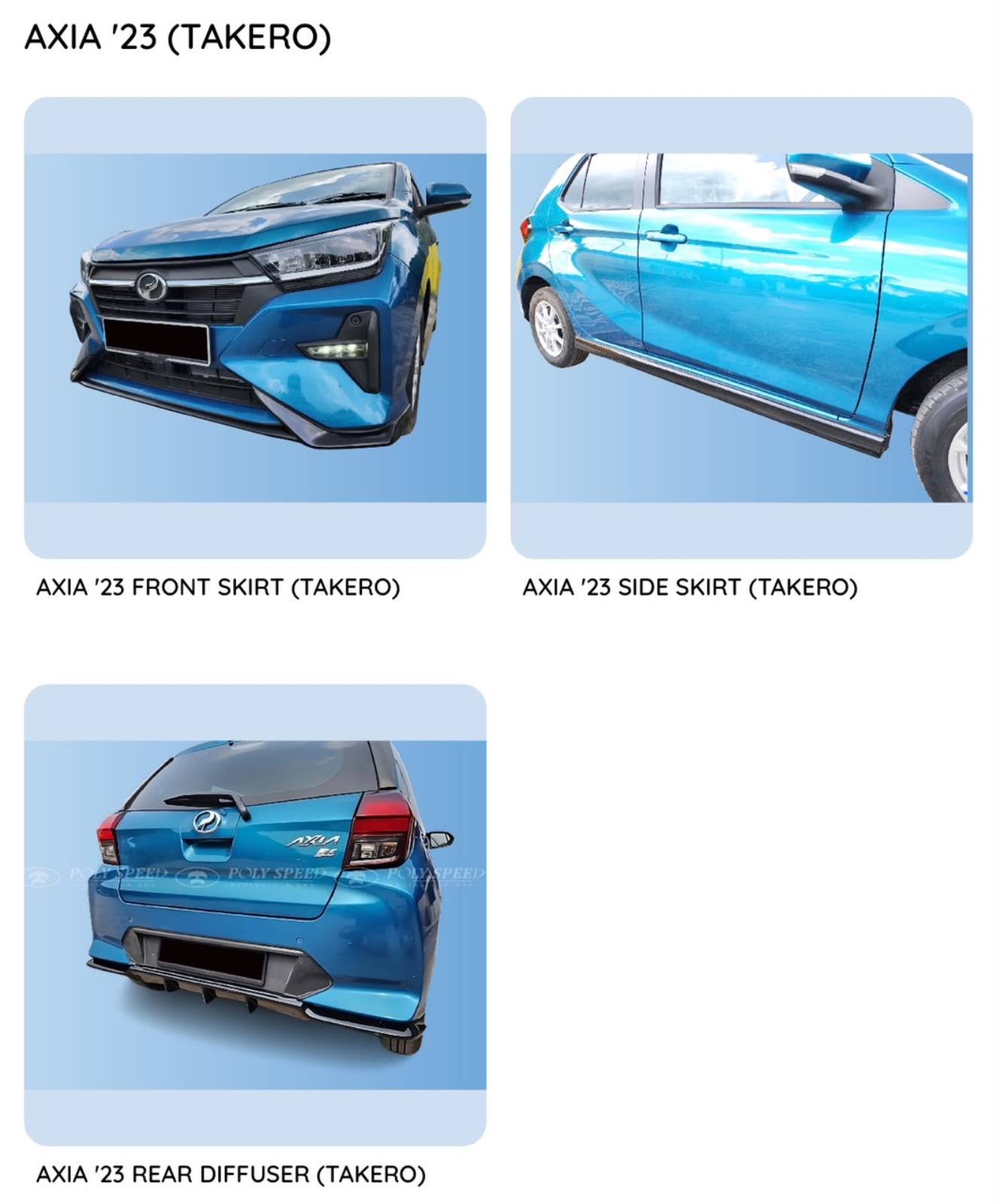 Axia 23 Takero Bodykit
