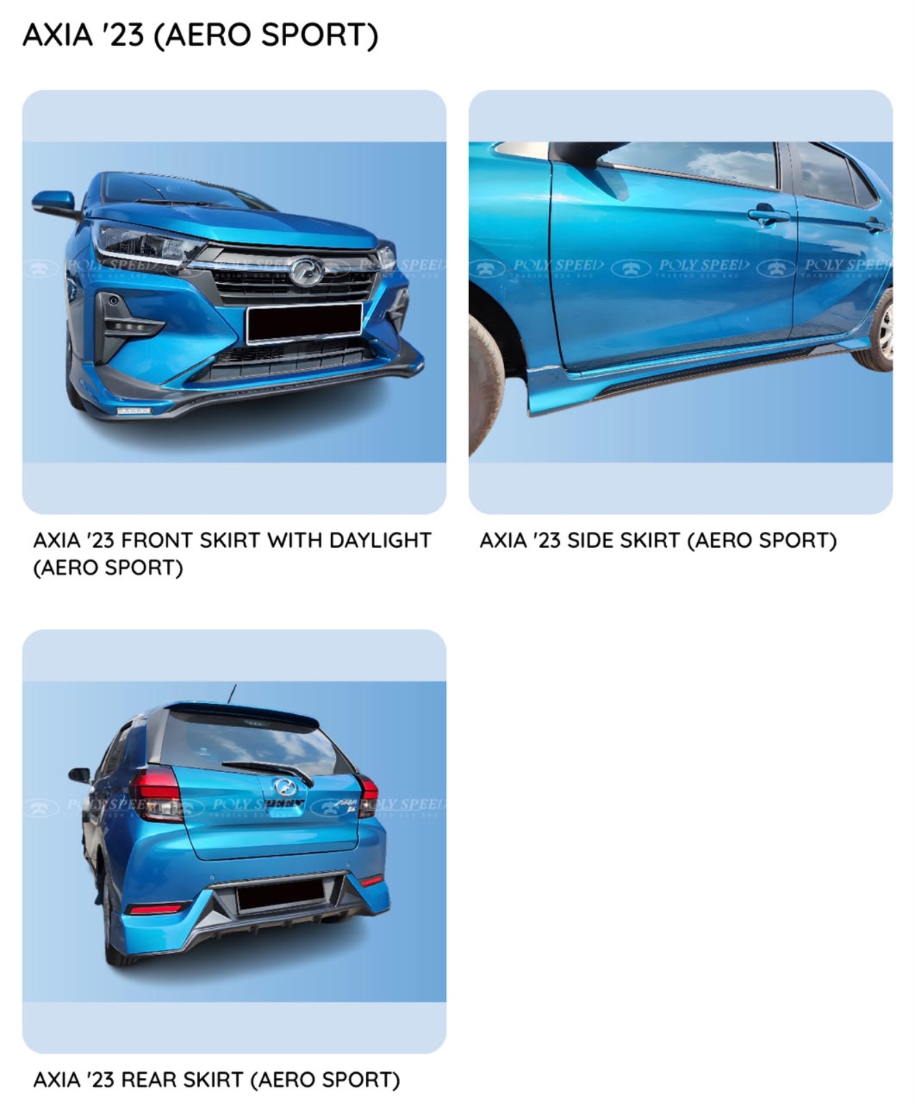 Axia 23 Aero sport Bodykit