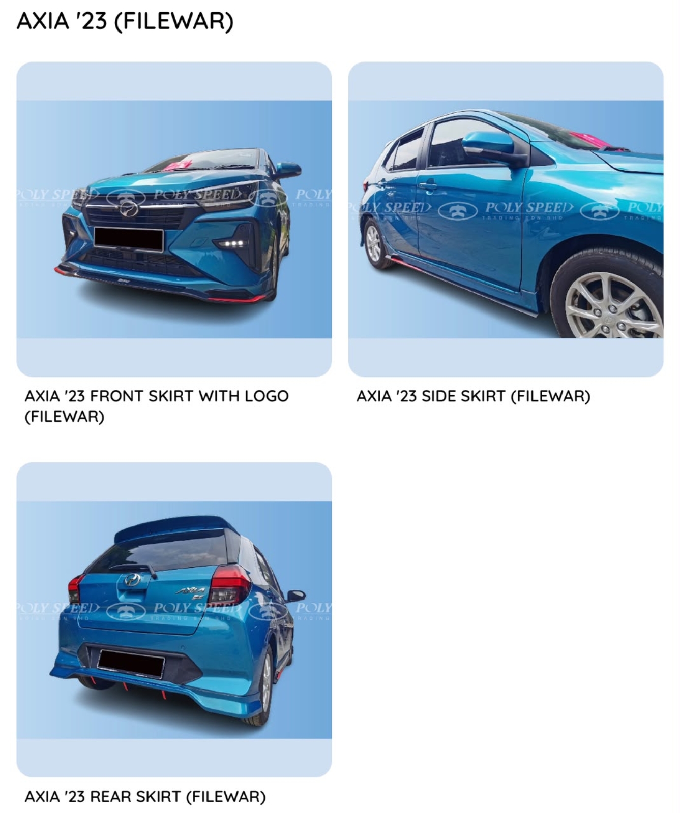 Axia 23 filewar Bodykit