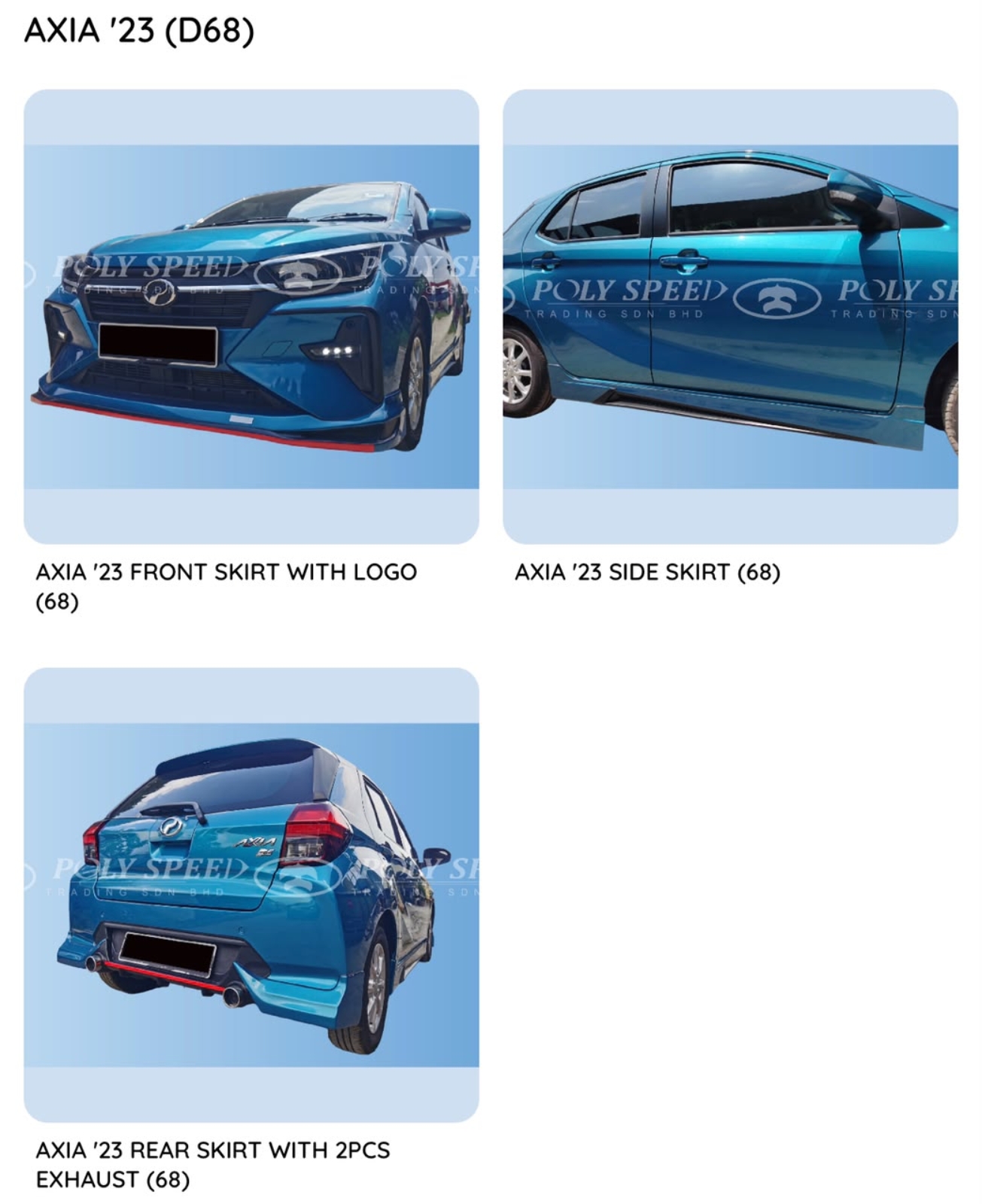 Axia 23 Drive68 Bodykit
