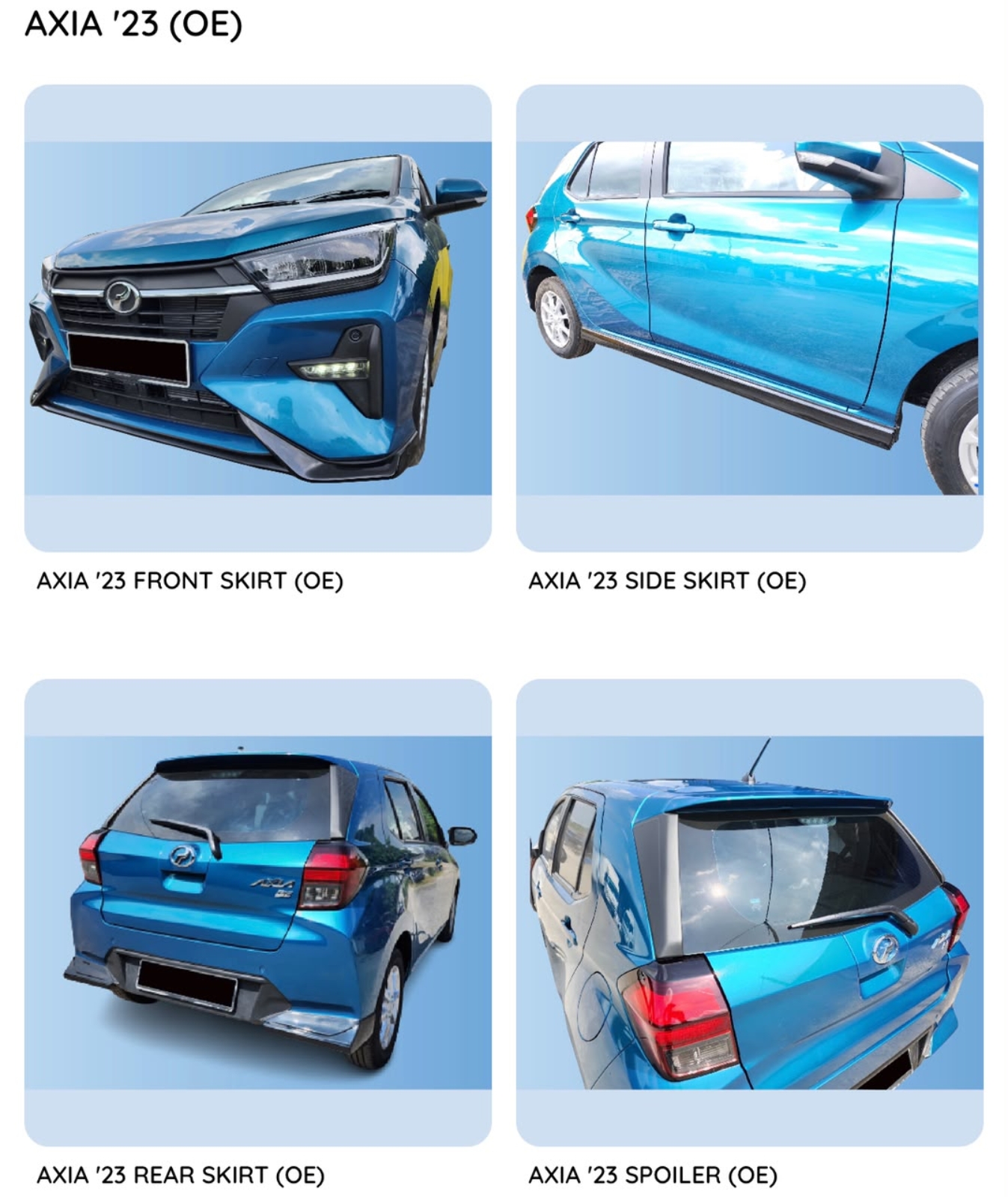 Axia 23 Oem Bodykit