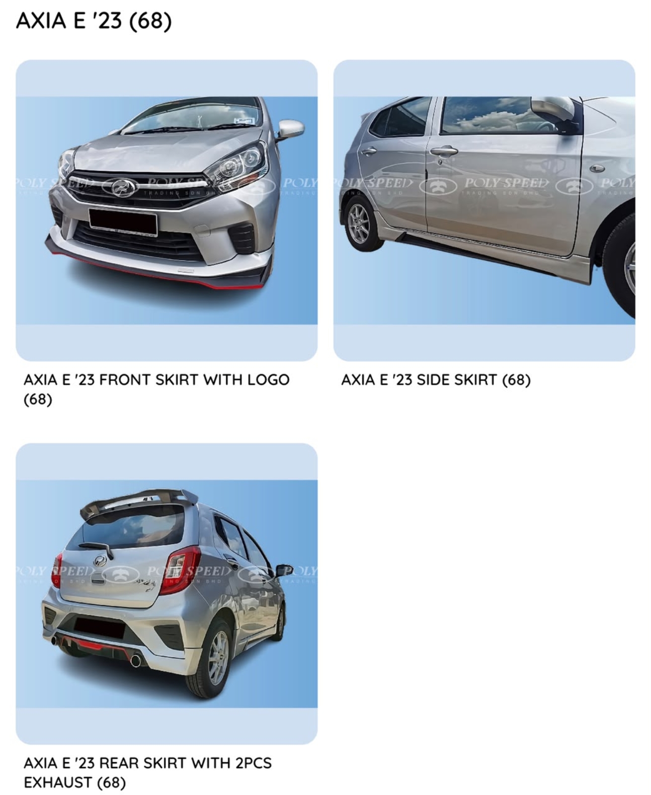 Axia E 21 Drive 68 Bodykit