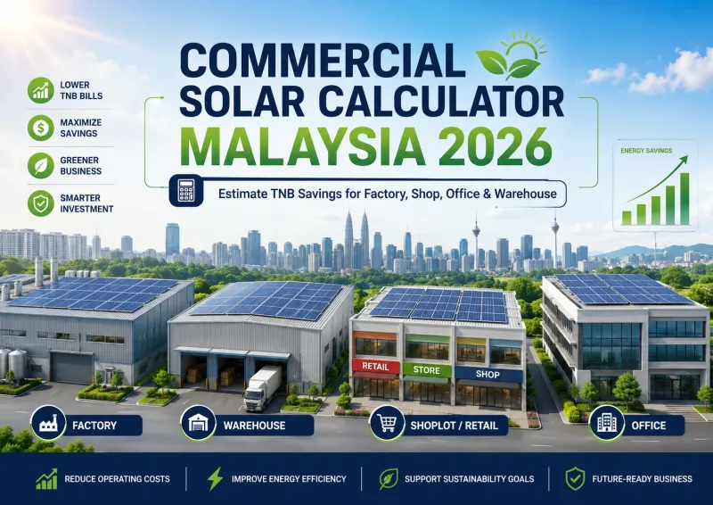 商业太阳能节省计算器 Malaysia 2026:估算工厂、店铺、办公室与仓库 TNB 电费节
