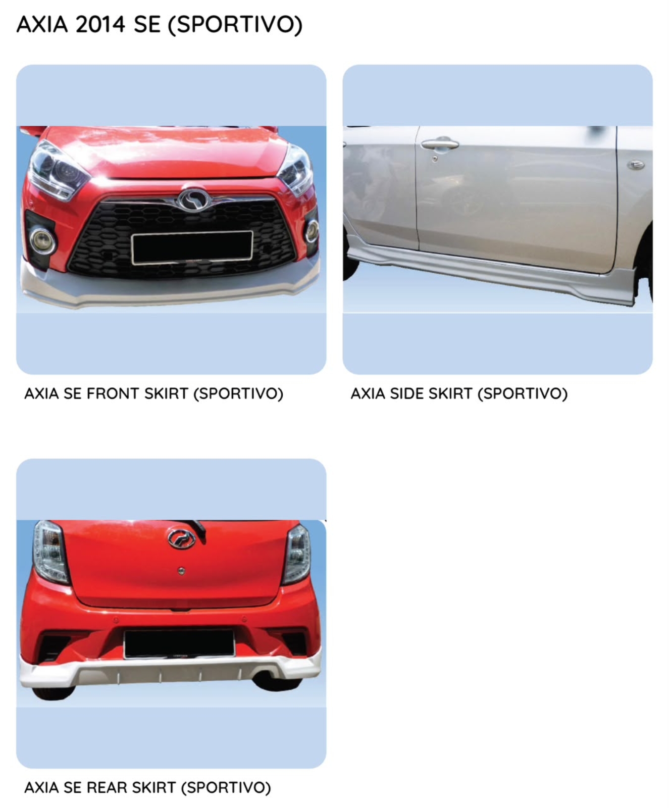 Axia 14 Se Sportivo Bodykit