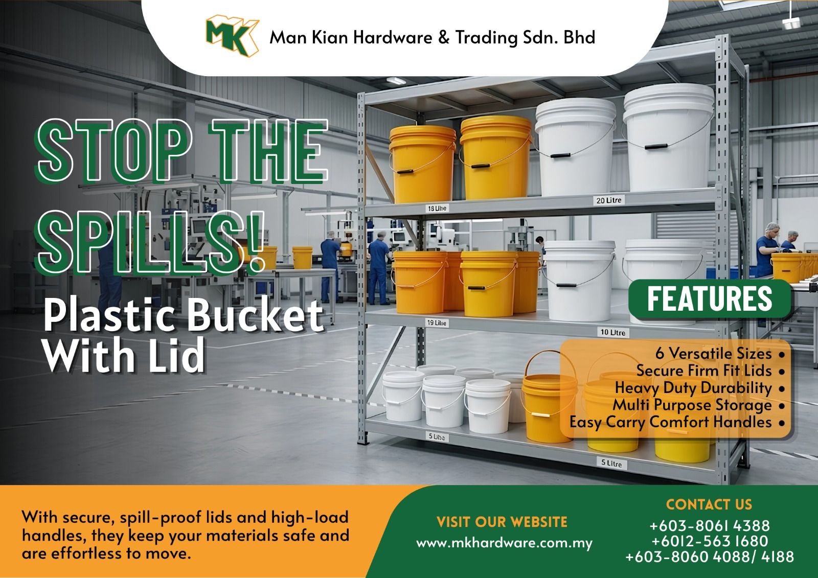 Plastic Bucket with Lid – Strong, Secure & Built for Everyday Use
