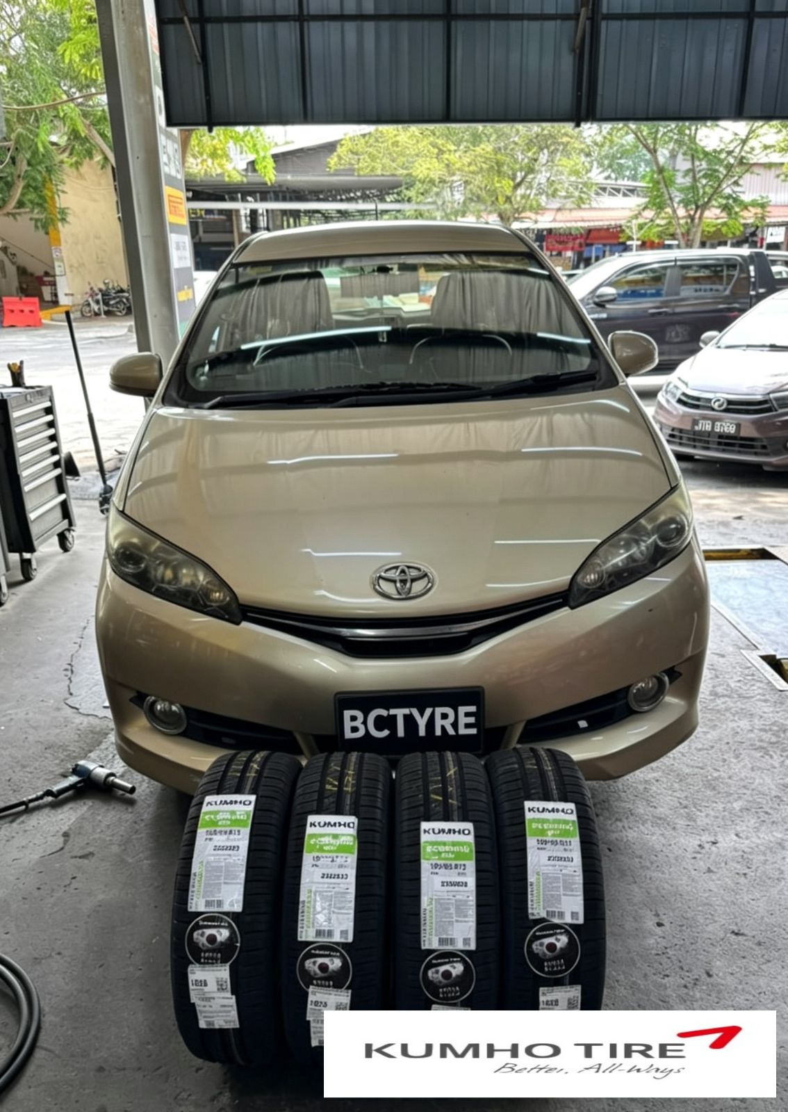 🚗✨ Toyota Wish 更换全新轮胎✅ 195/65R15 Kumho Ecowing ES31💯_153004072026