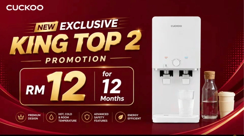 NEW CUCKOO King Top 2 Promotion – Only RM12 for the First 12 Months!