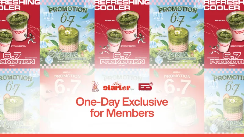 Celebrate 7.7 with RM6.70 Matcha Strawberry at Flame & Fern Cafe, The Starter Cafe & Flame N Fern Boost