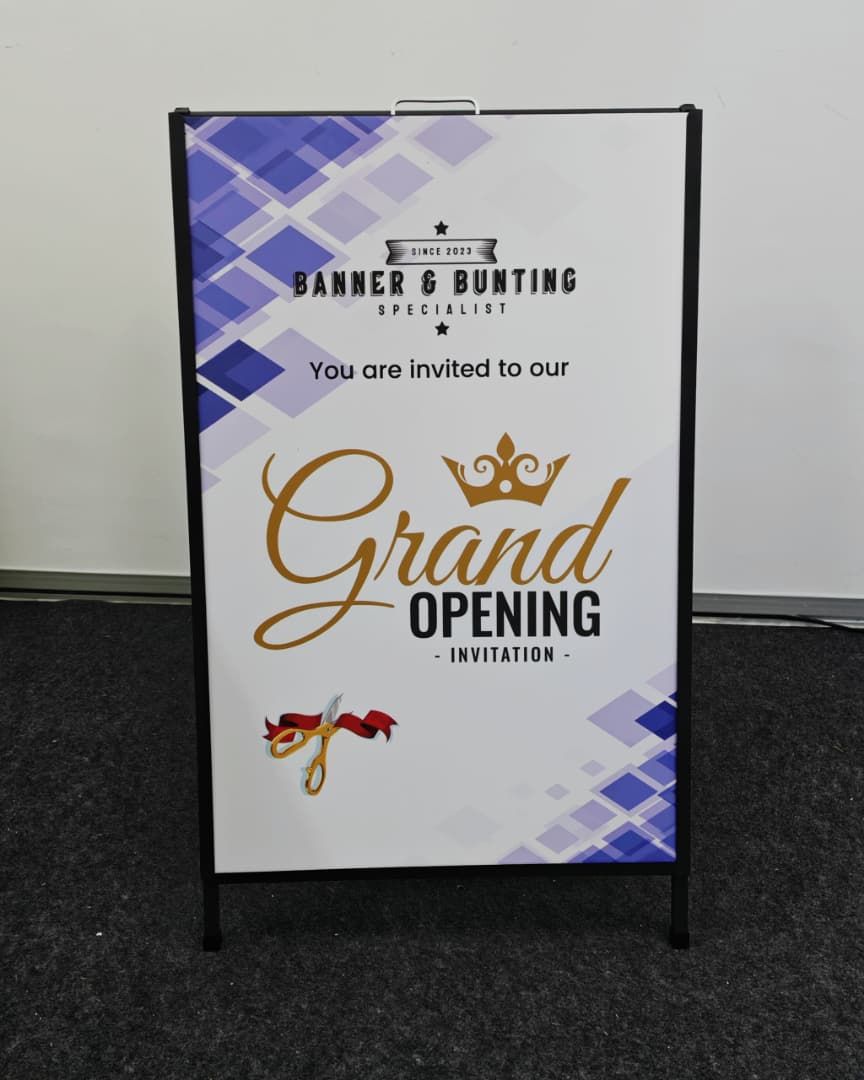 Print Poster Stand For Opening Ceremony At Kepong, KL | Launch Event | Display Stand | Information Display | Floor Stand | Mall Promotion | Event Signage