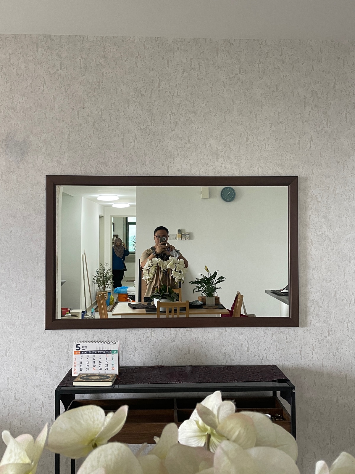 Mirror (Wood Pattern Aluminium Frame)