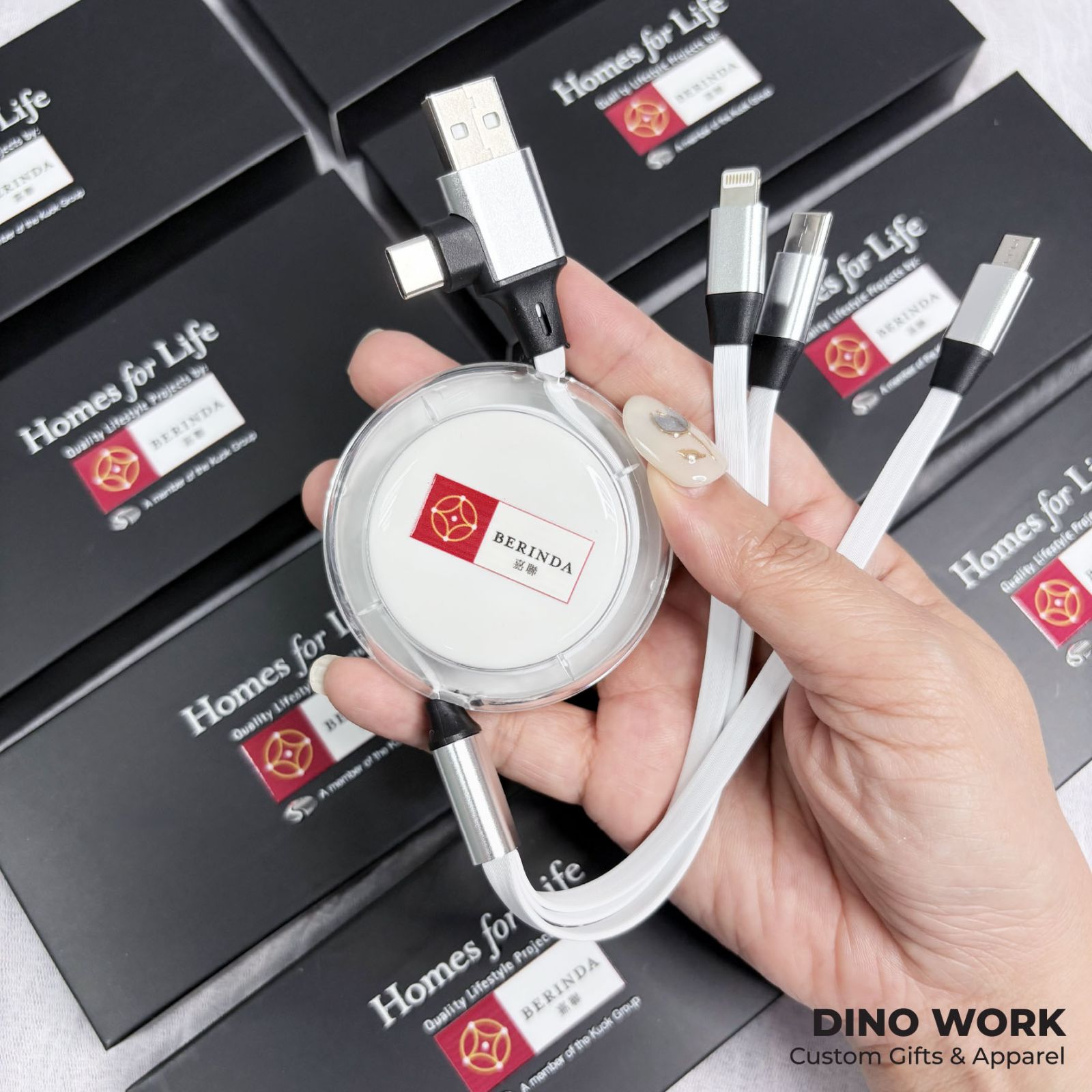 Custom Multi Charging Cable Corporate Gift for Berinda Group