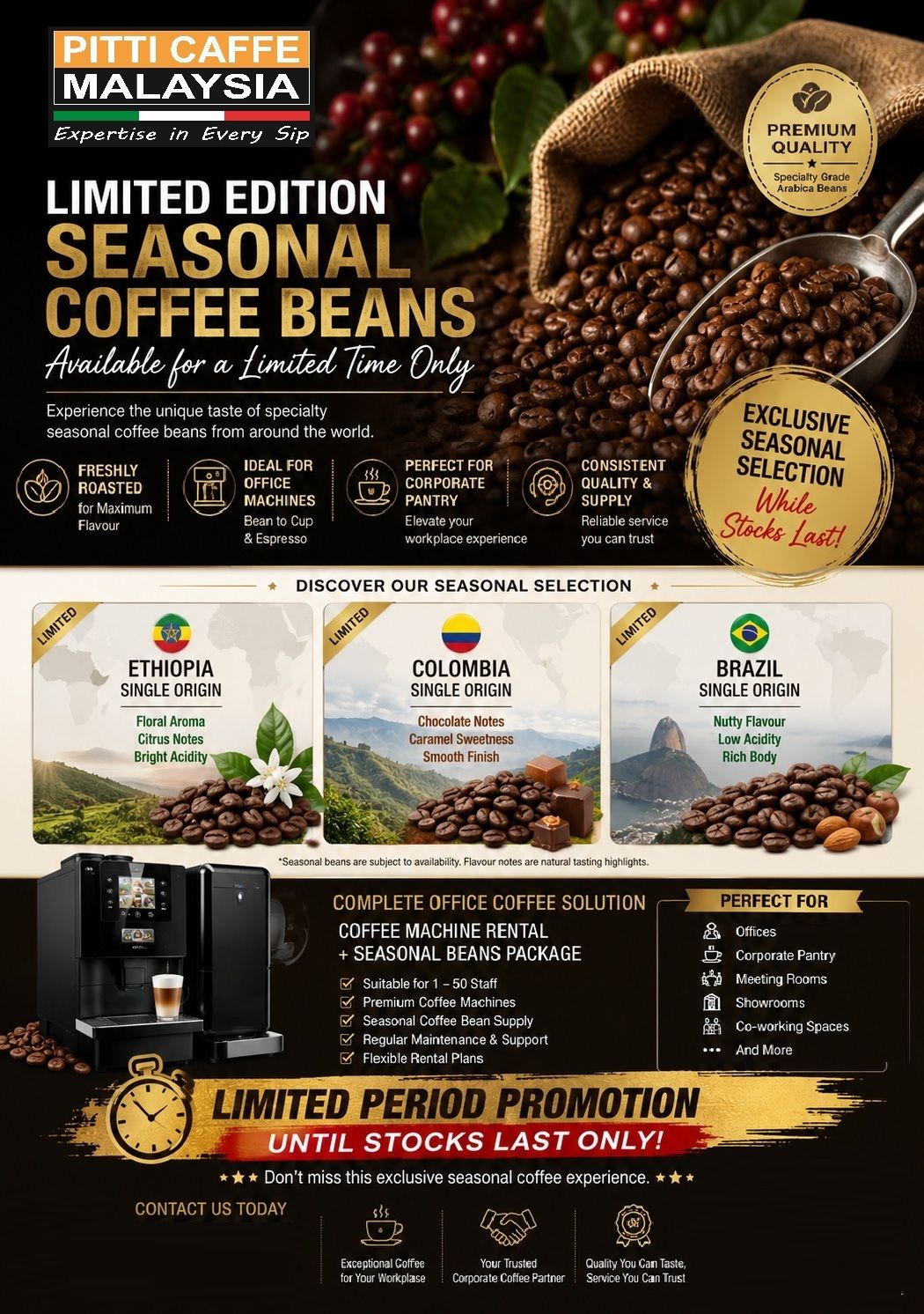 Coffee Machine Rental + Exclusive Seasonal Coffee Beans