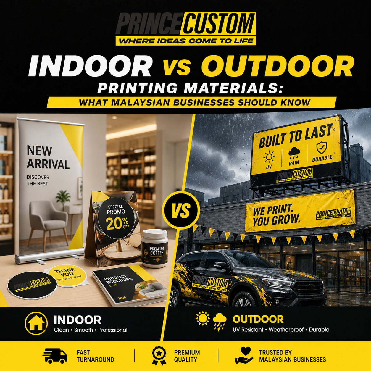 Indoor vs Outdoor Printing Materials: What Malaysian Businesses Should Know