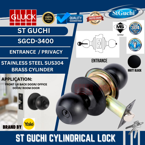 SGCD3400MB ST GUCHI CYLINDRICAL LOCK (SGCD-3400MB) - 60MM/MB CYLINDRICAL LOCK