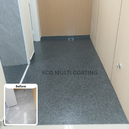Salutan Epoksi dengan Serpihan Warna di Klinic Mediviron EcoMajestic, Semenyih