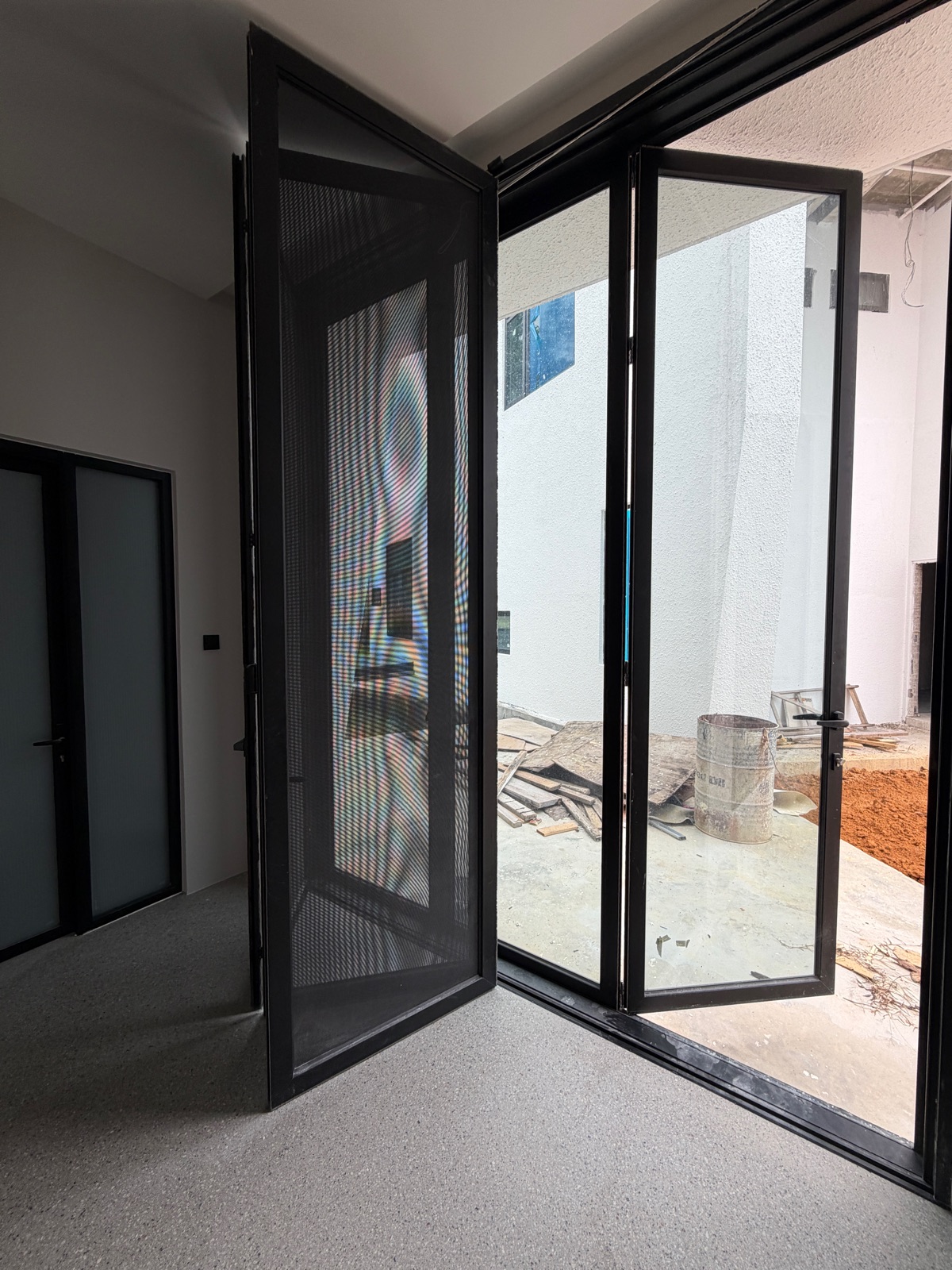 Security Mesh Folding Door