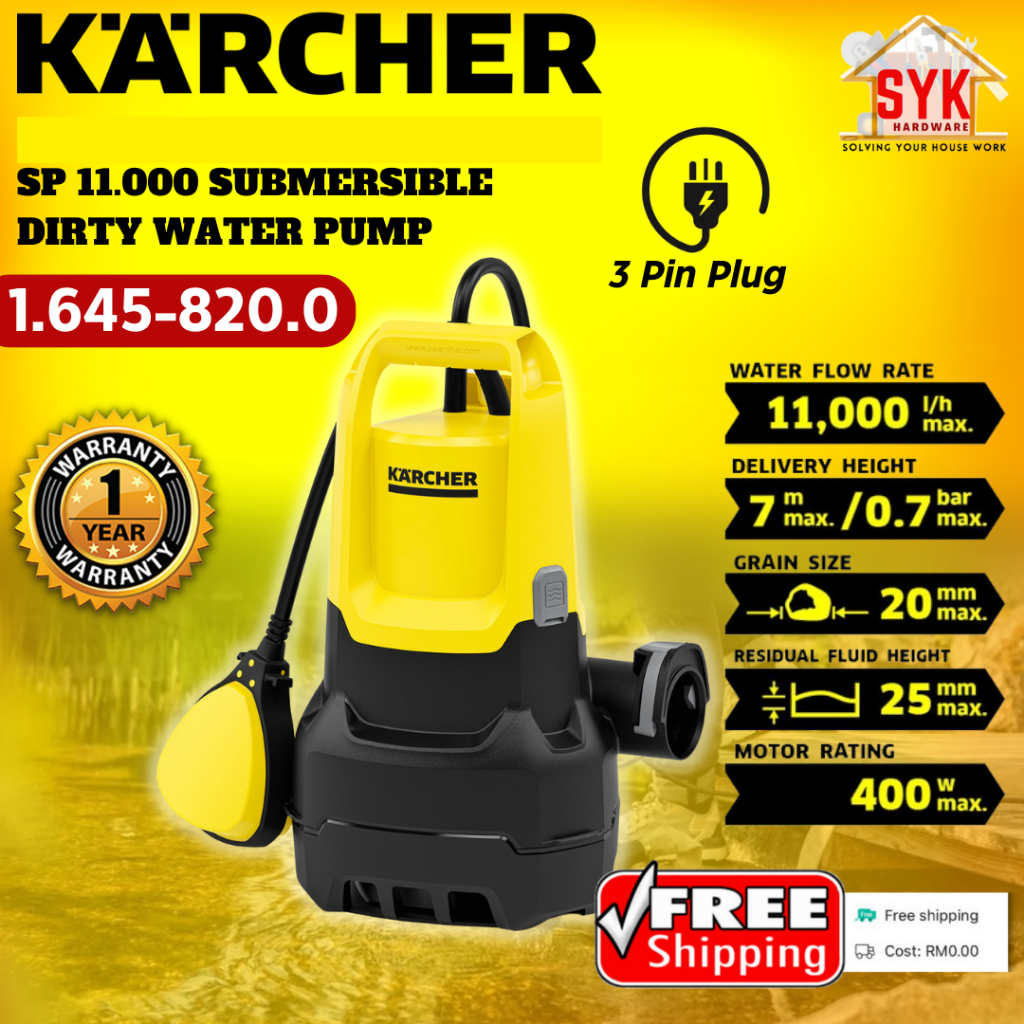 SYK Free Shipping Karcher SP 11.000 SP11.000 Dirt Submersible Pump Water Pump Outdoor Tools Pam Air 1.645.820.0