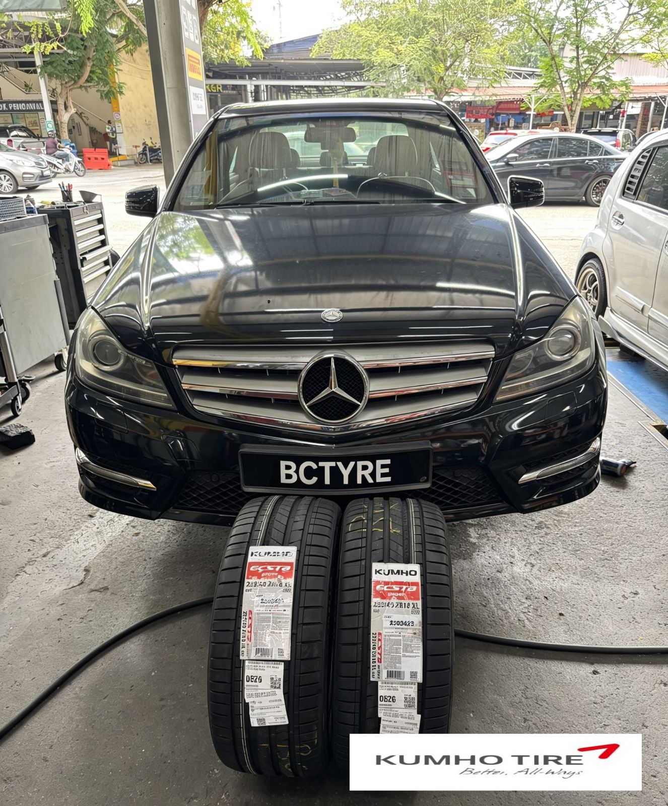 🚗✨ Mercedes-Benz C-Class 更换升级 🛞 235/40ZR18 Kumho Ecsta Sport PS72🚗_195408072026