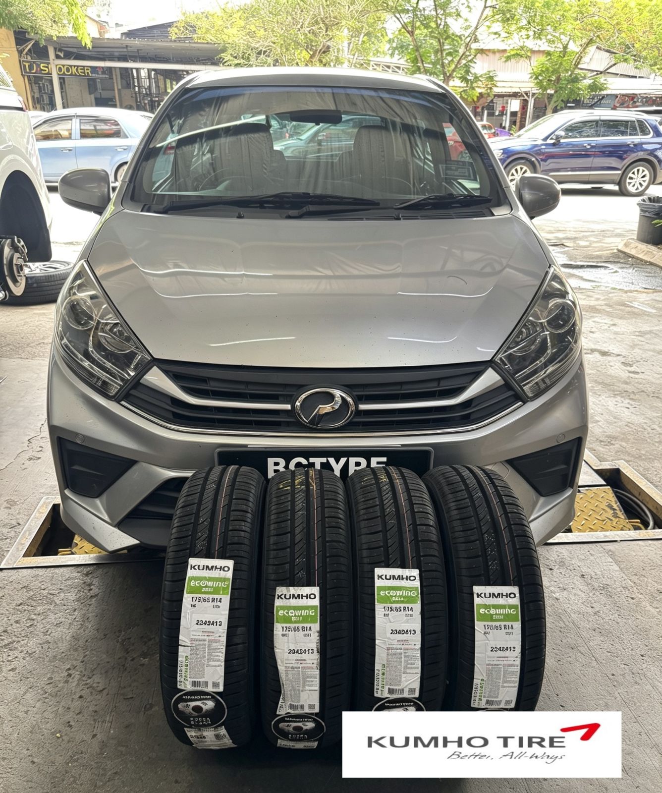 🚗✨ Perodua Axia 升级新轮胎 🛞175/65R14 Kumho Ecowing ES31🙏_203008072026
