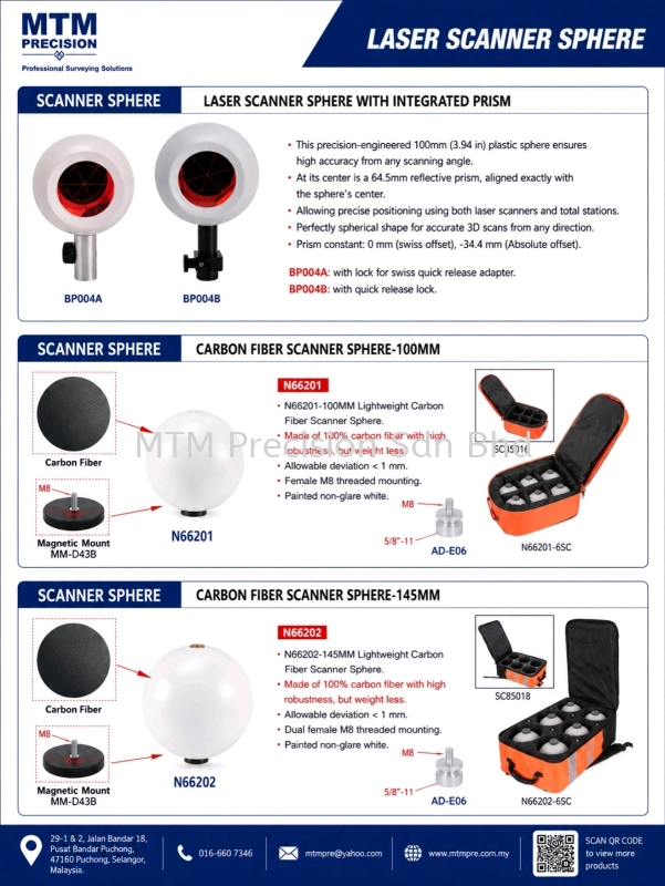 Laser Scanner Sphere Reflective Sphere with Prism Malaysia