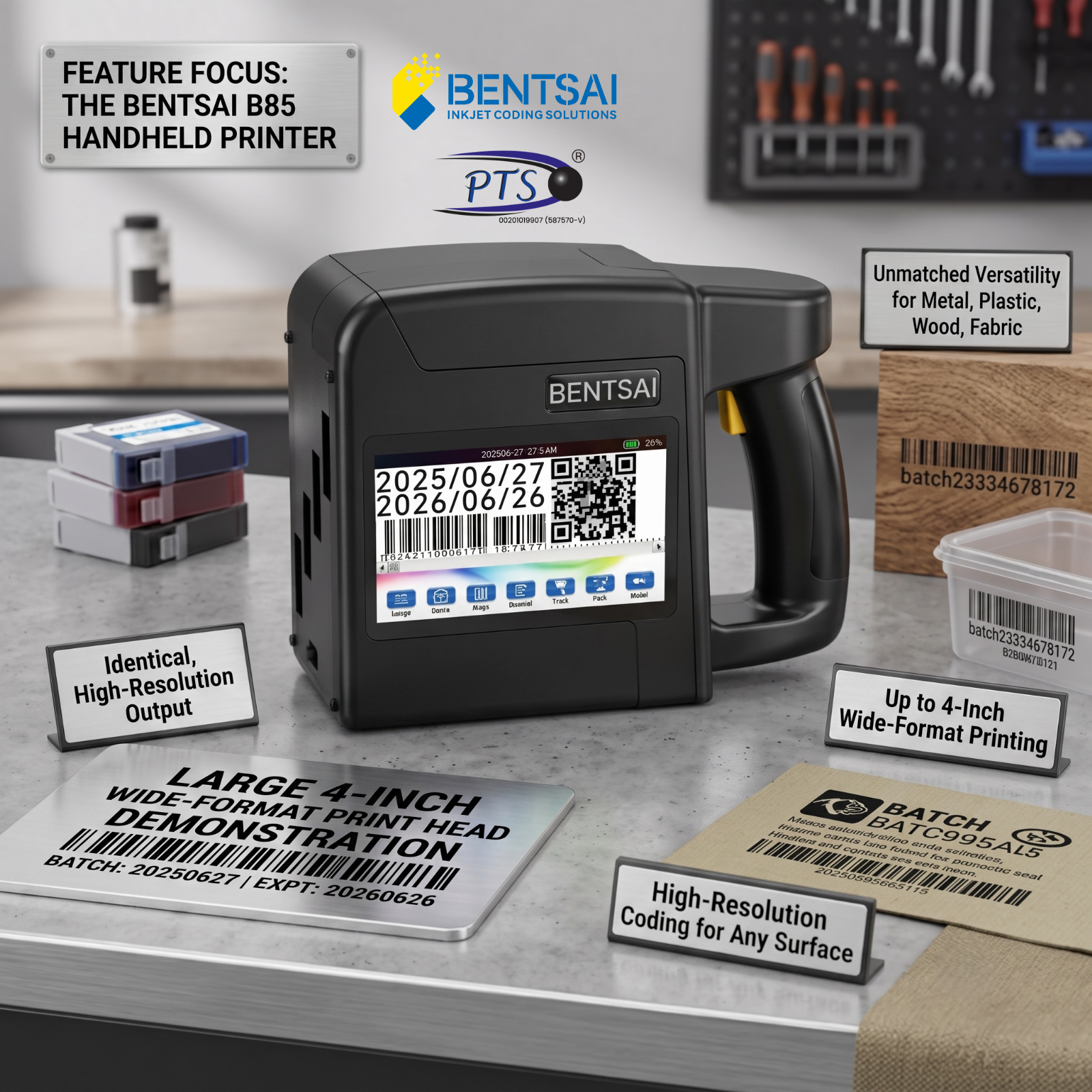 One Printer, Any Surface: How the Bentsai B85 Mastered Wood, Metal, and Plastic Coding in Malaysia & Singapore
