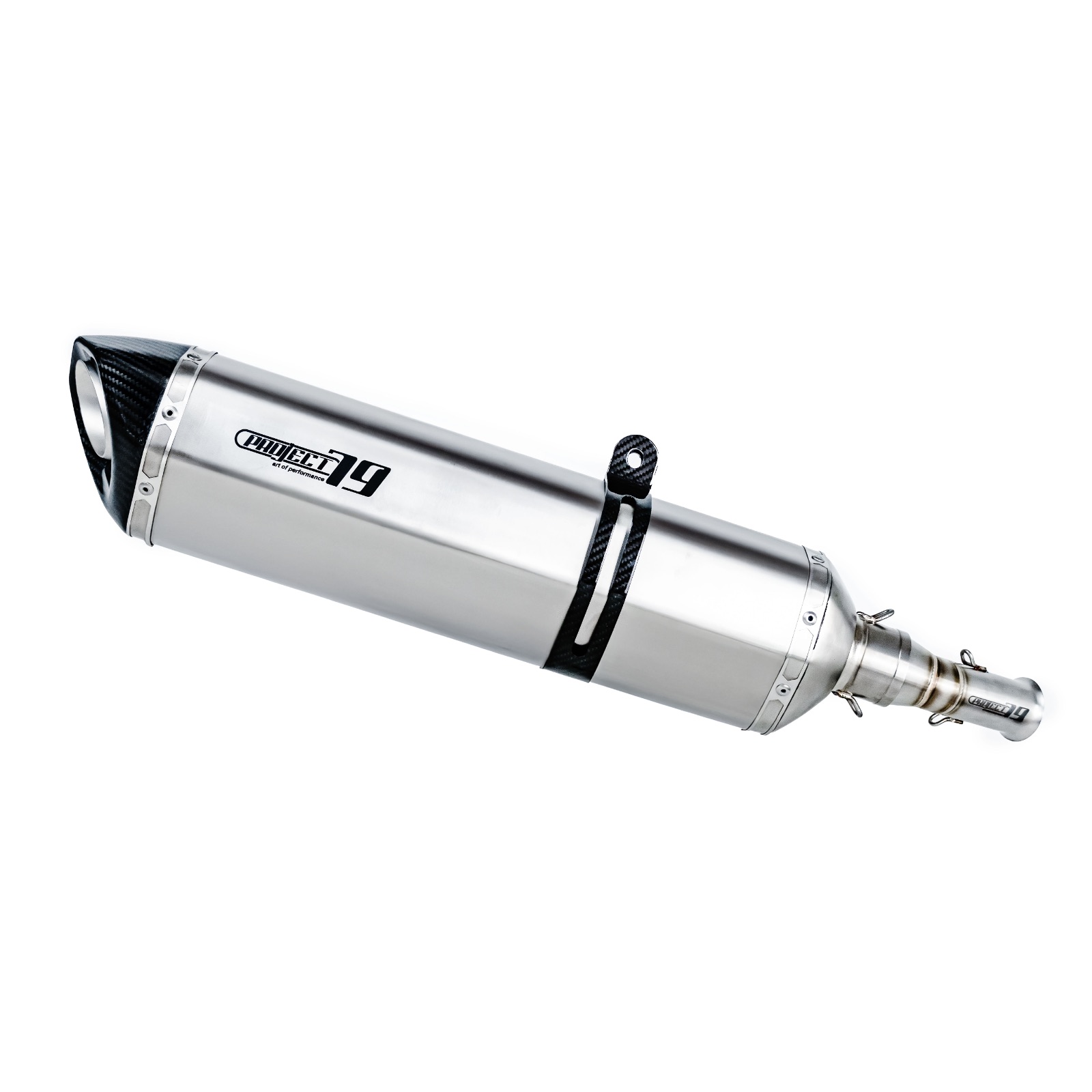 Project79 Stainless Steel Slip On Exhaust System with Titanium Muffler QPLZ01-368E + QPM06TT for Zontes 368E