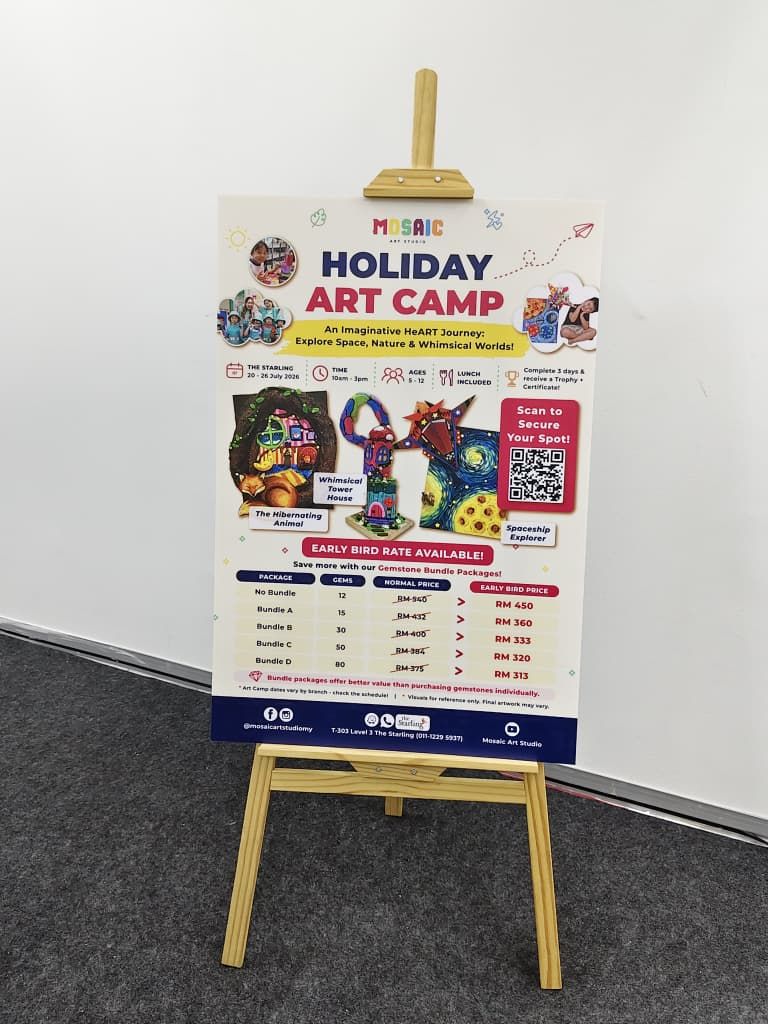 Print Foam Board For Art School At PJ,Selangor | Display Board | Event Signage | Tuition Centres | Holiday Camps | Exhibition | School Promotion Board