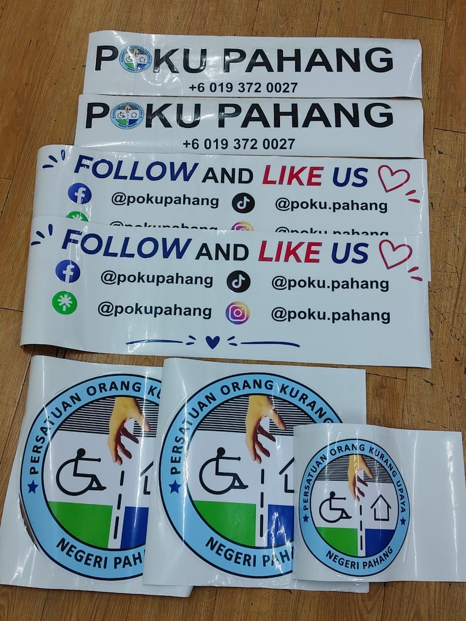 Print Car Sticker For Association At Pahang | Persatuan Car Sticker | Waterproof Car Sticker | Logo Car Sticker | Car Decal Printing