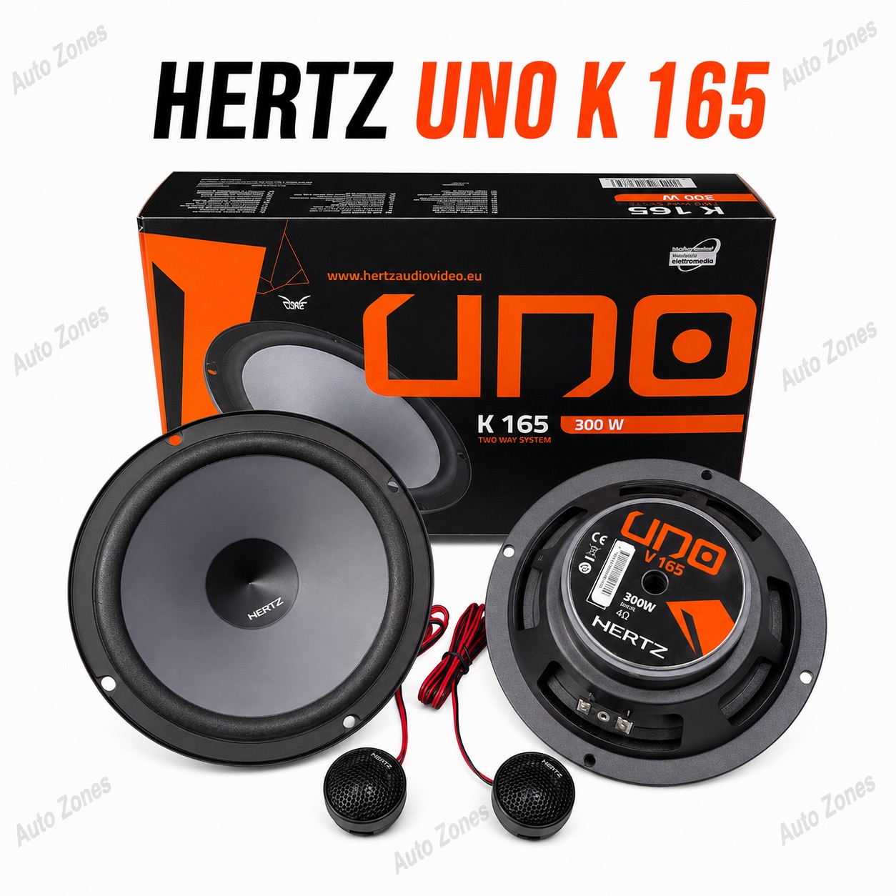 Hertz UNO K165 6.5 Inch 2-Way Component Car Speaker System | 300W Peak Power | High Efficiency Car Audio Upgrade | Crystal Clear Sound & Deep Bass