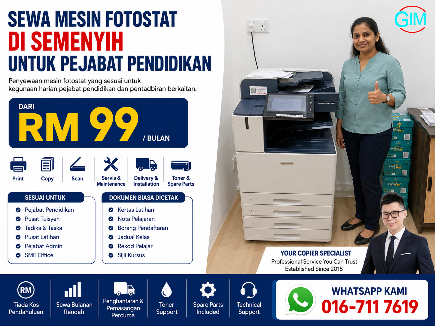 Sewa Mesin Fotostat di Semenyih untuk Pejabat Pendidikan | Copier Rental Selangor