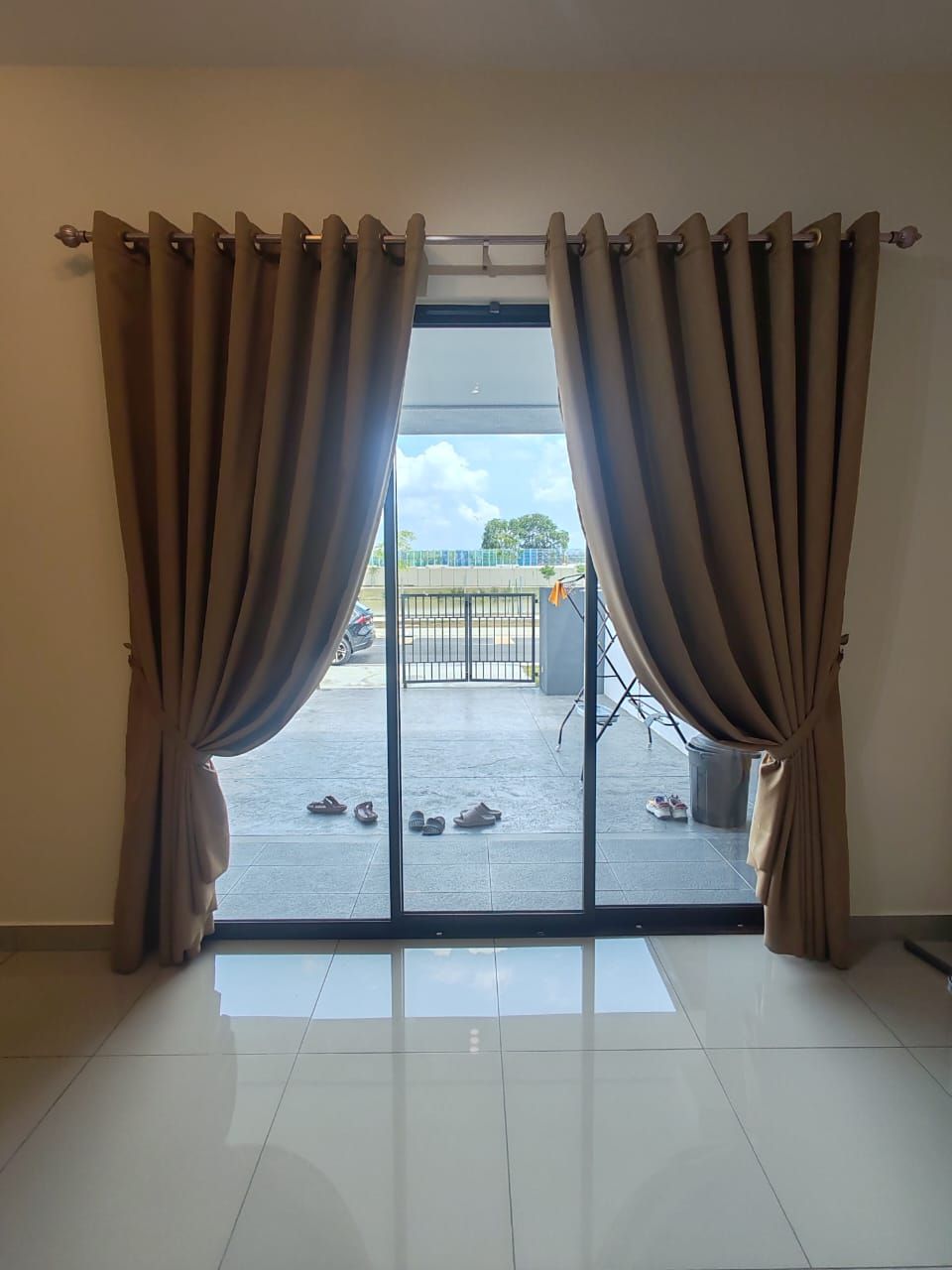 Blackout Curtain with eyelet design and Zebra Blind installation: Klang, Nilai, Kuala Selangor