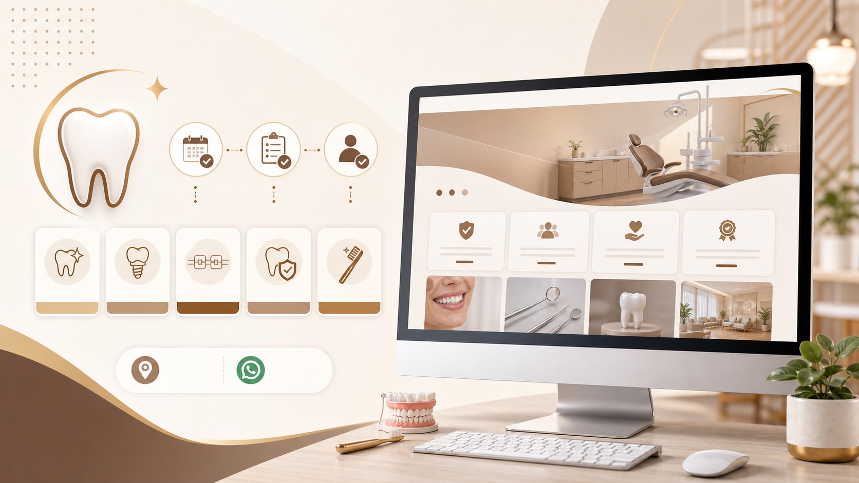 Struktur laman web klinik pergigian Malaysia untuk carian dan tempahan