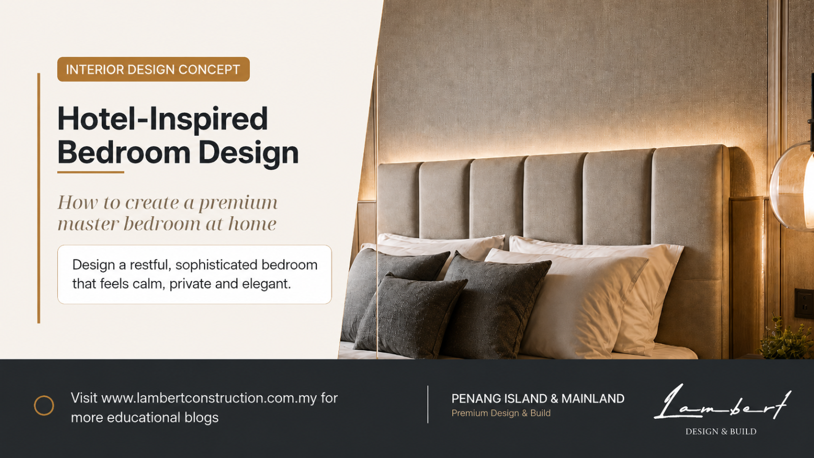 Hotel-Inspired Bedroom Design: How to Create a Premium Master Bedroom at Home